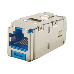 PANDUIT CJS6X88TGBUY Conector Jack RJ45 Blindado Estilo TG Mini-Com Categoria 6A de 8 Posiciones y 8 Cables Color Azul