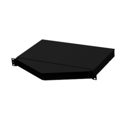 PANDUIT FMT1A Panel de Distribucion de Fibra Optica Acepta 4 Casetes QuickNet o Placas FAP/FMP con Panel CFAPPBL1A (No Incluido) Bandeja Fija Angulado Hasta 96 Fibras Color Negro 1UR