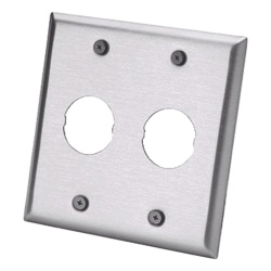 PANDUIT IAEFP2-2G Placa de Pared Doble IndustrialNet? Para 2 Conectores Industriales de Acero Inoxidable