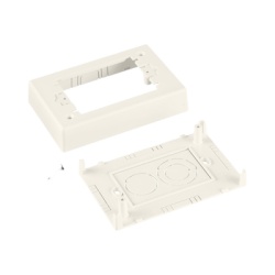PANDUIT JBP1EWH Caja de Pared Superficial Sencilla de Dos Piezas Uso Universal con Placas de Pared Color Blanco