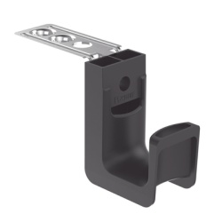 PANDUIT JP75CMB-L20 Sujetador STRONGHOLD tipo J (J-Hook) Con Soporte para Montaje en Techo Para 8 Cables Cat6 Nylon 6.6 Color Negro Paquete de 50 Piezas