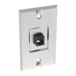 PANDUIT KWP6PY Placa de Pared Telefonica Salida de 1 Puerto Keystone Con Jack Cat6 Estilo 110 de Impacto de Acero Inoxidable