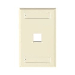 PANDUIT NK1FEIY Placa de Pared Vertical Salida Para 1 Puerto Keystone Con Espacios Para Etiquetas Color Marfil