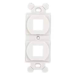 PANDUIT NK2106MFIW Marco de Modulo Duplex Para Placas Frontales Estandar NEMA 106 Acepta 2 Modulos Keystone Color Blanco Mate