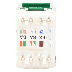 PANDUIT NK688MGR Conector Jack Estilo 110 (de Impacto) Tipo Keystone Categoria 6 de 8 Posiciones y 8 Cables Color Verde - Img 5