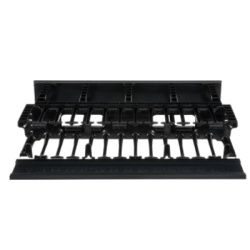 PANDUIT NM2 Organizador de Cables Horizontal NetManager de Alta Densidad Doble (Frontal y Posterior) Para Rack de 19in 2UR Color Negro