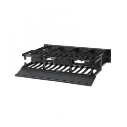 PANDUIT NM2 Organizador de Cables Horizontal NetManager de Alta Densidad Doble (Frontal y Posterior) Para Rack de 19in 2UR Color Negro