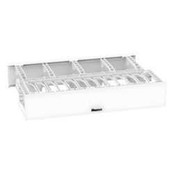 PANDUIT NM2WH Organizador de Cables Horizontal NetManager de Alta Densidad Doble (Frontal y Posterior) Para Rack de 19in 2UR Color Blanco