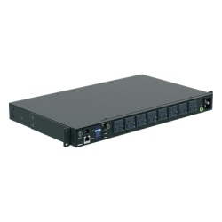 PANDUIT P08E14M PDU Switchable y Monitoreable por Toma (MS) para Distribucion de Energia Enchufe de Entrada NEMA 5-15P Con 8 Salidas 5-20R Horizontal 19in 120 Vca 15 Amp 1UR