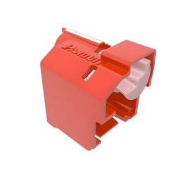 PANDUIT PSL-DCPLE-C Kit de 100 Dispositivos Para Impedir Desconexion de Plug RJ45 Color Rojo Incluye 5 Herramientas para Instalar/Retirar