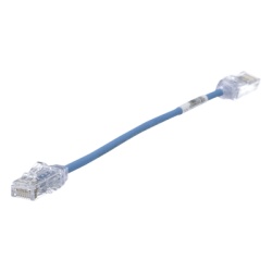 PANDUIT UTP28SP0.2MBU Cable de Parcheo TX6 UTP Cat6 Diametro Reducido (28AWG) Color Azul 20 cm (7.87 pulgadas)