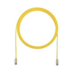 PANDUIT UTP28SP1YL Cable de Parcheo TX6 UTP Cat6 Diametro Reducido (28AWG) Color Amarillo 0.3 Metros (1 Pie)