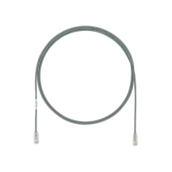 PANDUIT UTP28X2GY Cable de Parcheo UTP Cat6A CM/LSZH Diametro Reducido (28AWG) Color Gris 0.61 Metros (2 Pies)