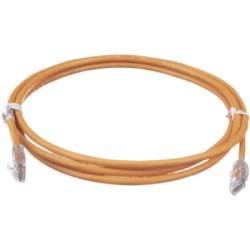 PANDUIT UTPSP1ORY Cable de Parcheo TX6, UTP Cat6, 24 AWG, CM, Color Naranja, 1 Pies