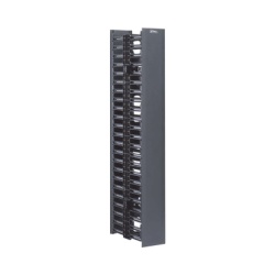 PANDUIT WMPV22E Organizador Vertical NetRunner Doble (Frontal y Posterior) de 22.5 UR 4.9in de Ancho Color Negro
