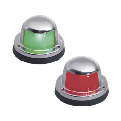 PERKO 0963-DP0-STS Set de Luces Laterales de Montaje Horizontal en Carcasa de Acero Inoxidable para Todo Tipo de Embarcacion Menores de 12 Metros