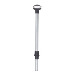 PERKO 1440-DP2-CHR Luz de Poste en Color Blanco Serie Inland de 0.6 m (24 pulgadas) de Largo para uso en Embarcaciones a Motor Menores a 20 Metros de Eslora