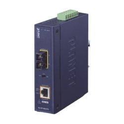 PLANET IGTP-802TS Convertidor de Medios Industrial PoE+ 1000BASE-LX a 10/100/1000BASE-T 802.3at (SC SM) -20 km