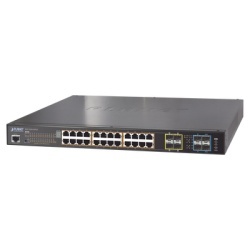 PLANET SGS-5220-24P2X Switch administrable L2+ Stack de 24 puertos PoE+ 802.3at + 2 Puertos 10G SFP /440W
