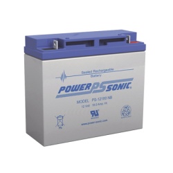 POWER SONIC PS-12180-NB Bateria 12V 18AH Para Respaldo Tecnologias AGM/VRLA Diseno De Vida Util 5 Anos Terminales Tipo NB Listada UL Libre De Mantenimiento