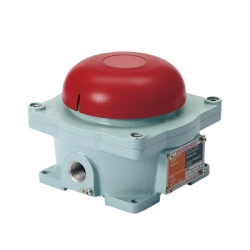 QLIGHT SBE130-110 Campana audible a prueba de explosiones para areas peligrosas Clasificacion de proteccion Ex d I Grupo C T6? IP56 Max. 95 dB a 110 VCA