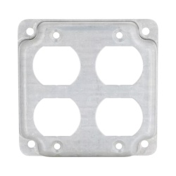 RACO HUB-907C Cubierta de 4" para 2 Contactos Duplex.