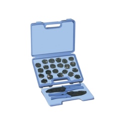 RF INDUSTRIES LTD RFA-4006-500 Kit en Estuche de Plastico con 17 Muelas 10 para instalar en Cable Coaxial y 7 para Terminales Incluye 2 Pinzas RFA-4005-20.