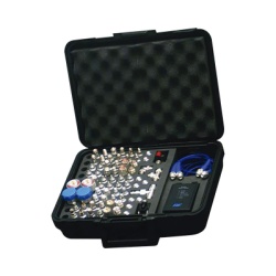 RF INDUSTRIES LTD RFA-4022 Mega Kit de Adaptadores UNIDAPT de 74 piezas en conjunto todos los del RFA-4019 y RFA-4023-01 asi como 2 Cables UNIDAPT un Barril-Machos y un Probador de Cables en un solo e
