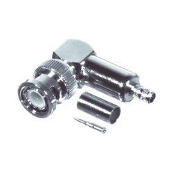 RF INDUSTRIES LTD RFB-1110-C1 Conector BNC Macho en Angulo Recto Anillo Plegable / RG-58/U RG-142/U Niquel /Oro /Teflon.