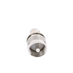 RF INDUSTRIES LTD RFB-1137 Adaptador en Linea para 50 Ohm Conector BNC Hembra-UHF Macho (PL-259) Niquel/ Plata/ Delrin.