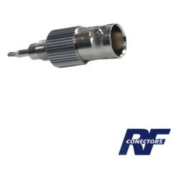 RF INDUSTRIES LTD RFB-1141 Adaptador en Linea de Conector BNC Hembra a Plug para Fono Niquel/ Oro/ Teflon.