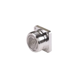 RF INDUSTRIES LTD RFD-1640-2 Conector DIN 7-16 Hembra Tipo Flange de 4 Hoyos para Panel y Copa Soldable.