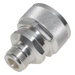 RF INDUSTRIES LTD RFD-1671-2 Adaptador en Linea de Conector DIN 7-16 Macho a N Hembra Plata/ Plata/ Teflon.