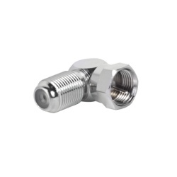 RF INDUSTRIES LTD RFF-1446-10 Adaptador en Angulo Recto para 75 Ohm de F Macho a F Hembra Niquel/ Niquel/ Polietileno.