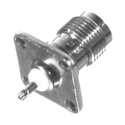 RF INDUSTRIES LTD RFT-1210-15 Conector TNC Hembra para Chasis de 4 Perforaciones de 13 mm Contacto-Berilio Cobre Soldable Niquel/ Oro/ Teflon.
