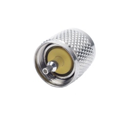 RF INDUSTRIES LTD RFU-508-X Conector UHF Macho (PL-259) de Anillo Plegable para Cable Coaxial RG-8/X 9258 LMR-240 Niquel/ Plata/ Baquelita.
