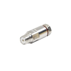 RF INDUSTRIES LTD RFU-520-H1 Conector UHF Hembra (SO-239) de Rosca para cable LP-450A LDF4-50A Bronce Blanco/ Plata/ Teflon.