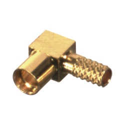 RF INDUSTRIES LTD RMX-9060-1B Conector MMCX Hembra en Angulo Recto de Anillo Plegable para Cable RG-174/U Grupo B Oro/ Oro/ Teflon.