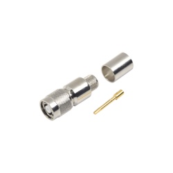 RF INDUSTRIES LTD RP-1202-I Conector TNC Macho Inverso Anillo Plegable para ensamblar en cables RG-8/U LMR-400 Niquel Oro Teflon