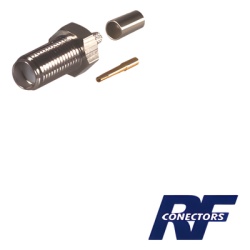 RF INDUSTRIES LTD RSA-3050-C Conector SMA Hembra de Anillo Plegable para Cable RG-58/U Niquel/ Oro / Teflon.