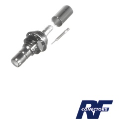 RF INDUSTRIES LTD RSB-4252-B Conector SMB Hembra para panel en D-Plano de Anillo Plegable para RG-174/U.
