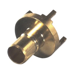 RF INDUSTRIES LTD RSB-4350-1-75 Conector SMB Jack (PIN Macho) Montaje Vertical para PCB Base Redonda 75 Ohm Oro/ Oro/ Teflon.