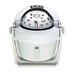 RITCHIE B-51W Brujula de Navegacion Maritima Ritchie B-51W / Montaje en Bracket / Dial 2" (51 mm) / Iluminacion Nocturna Verde / DirectiveForce Magnets / Construccion Compuesta Alta Temperatura / 100%