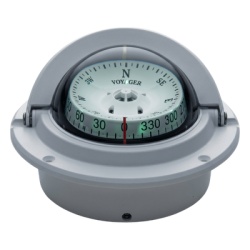 RITCHIE F-83W Brujula de Navegacion Maritima Serie Voyager / Montaje Empotrado / 3" (76 mm) / Compensadores Integrados / Iluminacion Nocturna NiteVu / Iman DirectiveForce / Montaje Facil / 100% Repara