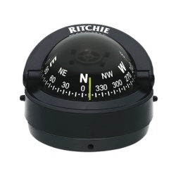 RITCHIE S-53 Brujula de Navegacion Maritima Ritchie S-53 / Montaje en Bracket / Dial 2 3/4" (70 mm) / Iluminacion Nocturna Verde / DirectiveForce Magnets / Construccion Compuesta Alta Temperatura / 10
