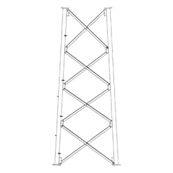 ROHN SSV8N Seccion 8 Intermedia para Torre Autosoportada linea SSV (Codigo de Fabrica: 8N)