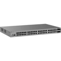 RUIJIE RG-CS62-48GT4XS-P Switch Gigabit PoE+ 48 Puertos / 4 Puertos SFP+ 10GE / Capacidad de Conmutación 176 Gbps / Tasa de Reenvío 130.944 Mpps / PoE 370 W / Capa 3 / VSU / Ventilación Forzada / 1 RU / Línea Cybrey