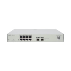 RUIJIE RG-NBS3100-8GT2SFP-P-V2 Switch Administrable PoE Capa 2 con 8 puertos Gigabit PoE 802.3af/at + 2 SFP para fibra 1Gb gestion gratuita desde la nube 125w