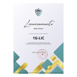 RUIJIE RG-WALL1600-Z5100-S-1G-LIC Licencia Perpetua para aumentar en 1Gb el analisis de trafico Firewall modelo Z5100 series