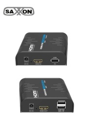 SAXXON LKV373KVM-5.0- Kit Extensor HDMI/KVM para Hasta 120 metros/ Resolución 1080p@60Hz/ Soporta Cableado con CAT 5e y 6/ 30 HZ/ 2 Puertos USB para Conectar Teclado y/o Mouse/ 5 VCD/ Plug and Play/ Punto a Punto o Punto Multipunto con Switch/